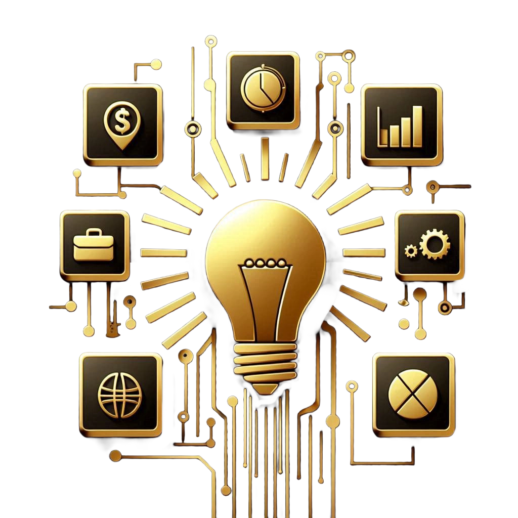 Ilustração abstrata em preto e dourado